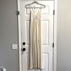 Lulus Hippie Hippie Chic Cream Maxi Dress - Medium
